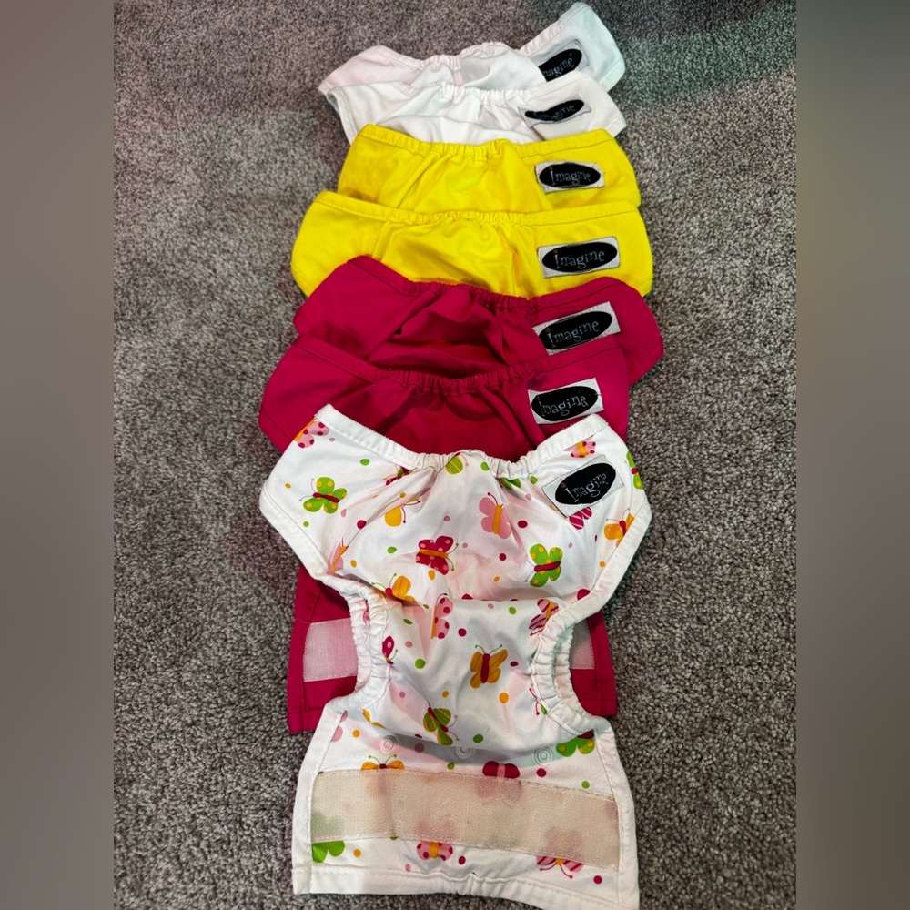 7 Imagine Diaper Cover & 5 Inserts - Cloth Diaper Lot